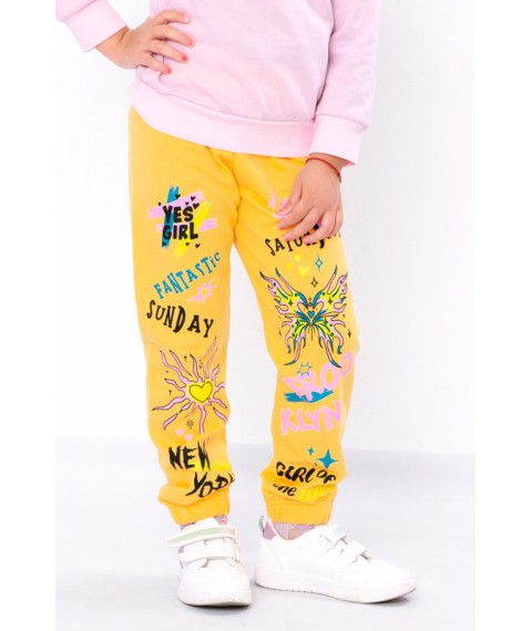 Pants for girls Wear Your Own 128 Yellow (6155-023-33-3-v19)