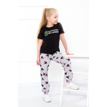 Pants for girls Wear Your Own 134 Gray (6155-055-5-v29)