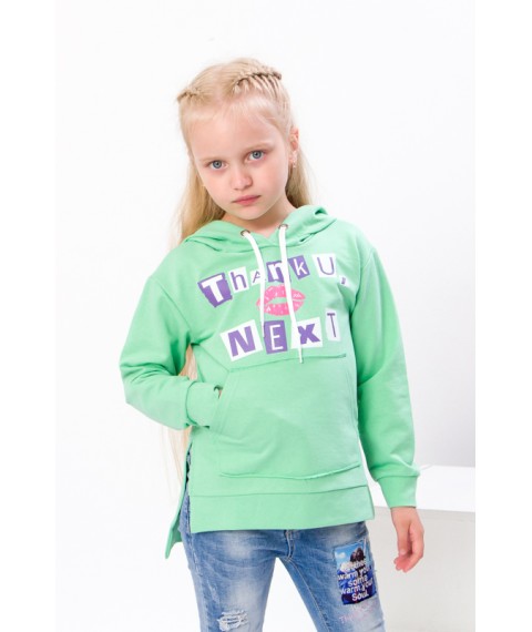 Hoodies for girls Wear Your Own 122 Green (6161-057-33-5-v26)