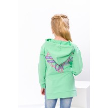 Hoodies for girls Wear Your Own 128 Green (6161-057-33-5-v20)