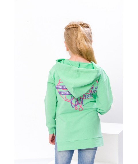Hoodies for girls Wear Your Own 122 Green (6161-057-33-5-v26)