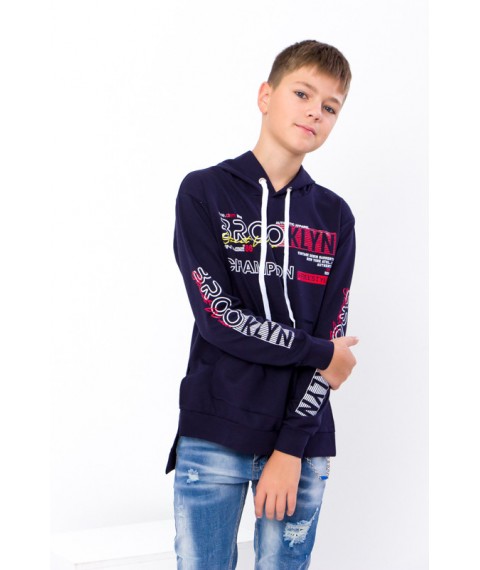 Hoodie for a boy Wear Your Own 140 Blue (6161-057-33-4-v16)