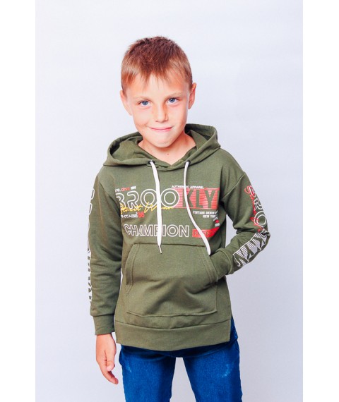 Hoodie for a boy Wear Your Own 134 Green (6161-057-33-4-v21)