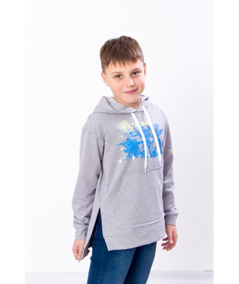 Hoodie for a boy Wear Your Own 152 Gray (6161-057-33-4-v8)