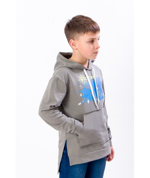 Hoodie for a boy Wear Your Own 158 Gray (6161-057-33-4-v2)