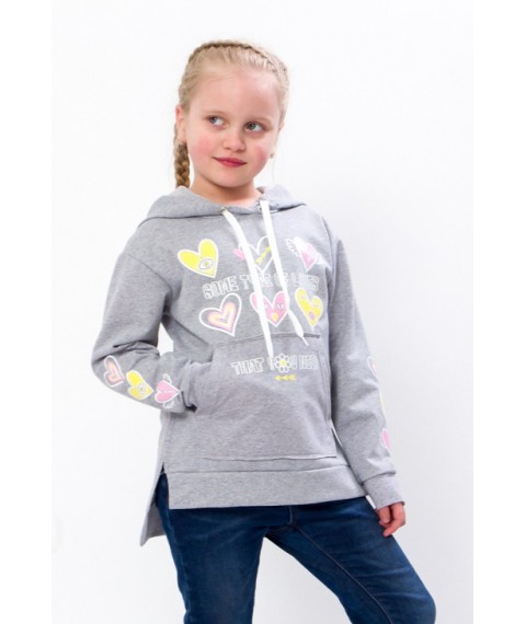 Hoodies for girls Wear Your Own 146 Gray (6161-057-33-5-v15)