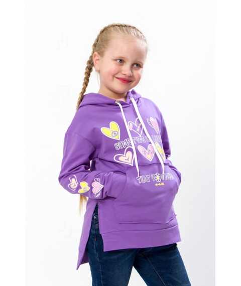 Hoodies for girls Wear Your Own 140 Purple (6161-057-33-5-v11)