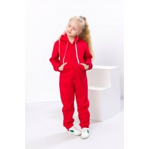 Overalls for girls Wear Your Own 134 Red (6172-025-5-v11)