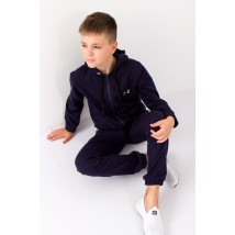 Костюм для хлопчика з нашивкою (підлітковий) Носи Своє 134 Синій (6173-057-v0)