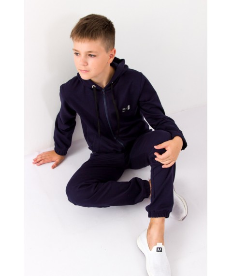 Костюм для хлопчика з нашивкою (підлітковий) Носи Своє 134 Синій (6173-057-v0)