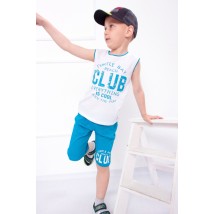Комплект для хлопчика (афганка +шорти) Носи Своє 128 Блакитний (6181-001-33-v1)