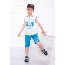 Комплект для хлопчика (афганка +шорти) Носи Своє 128 Блакитний (6181-001-33-v1)