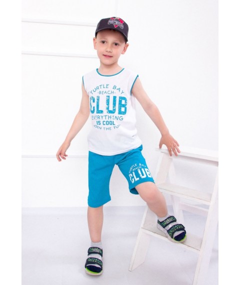 Комплект для хлопчика (афганка +шорти) Носи Своє 116 Блакитний (6181-001-33-v7)