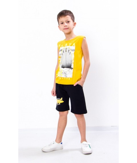 Set for a boy (afghan+shorts) Wear Your Own 146 Yellow (6185-057-33-v12)