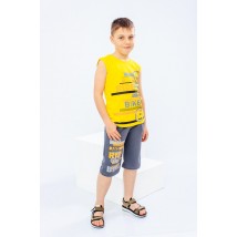 Set for a boy (afghan+shorts) Wear Your Own 146 Yellow (6185-057-33-v10)