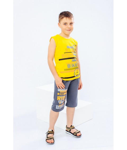 Set for a boy (afghan+shorts) Wear Your Own 146 Yellow (6185-057-33-v10)