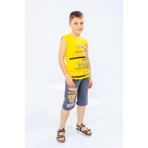 Set for a boy (afghan+shorts) Wear Your Own 128 Yellow (6185-057-33-v4)