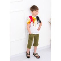 Set for a boy (T-shirt + breeches) Wear Your Own 134 Green (6187-057-33-v0)