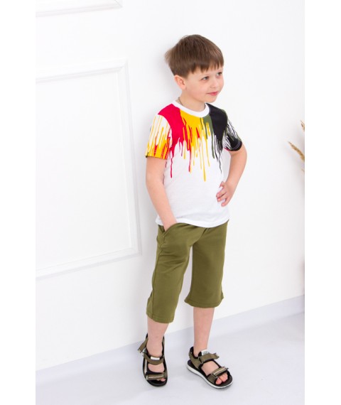 Set for a boy (T-shirt + breeches) Wear Your Own 110 Green (6187-057-33-v13)