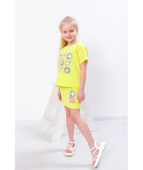 Set for a girl (T-shirt + skirt) Wear Your Own 128 Yellow (6191-057-33-v40)