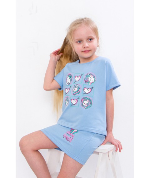 Комплект для дівчинки (футболка+спідниця) Носи Своє 104 Блакитний (6191-057-33-v30)