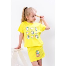 Комплект для дівчинки (футболка+спідниця) Носи Своє 128 Жовтий (6191-057-33-v41)