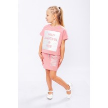Комплект для дівчинки (футболка+спідниця) Носи Своє 116 Рожевий (6191-057-33-v8)