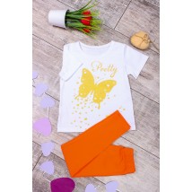 Set for a girl (T-shirt + tights) Wear Your Own 122 Orange (6194-036-33-v26)