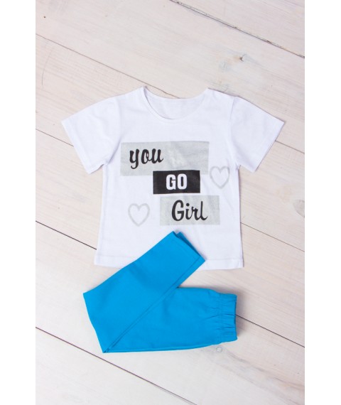 Set for a girl (T-shirt + tights) Wear Your Own 98 Blue (6194-036-33-v97)