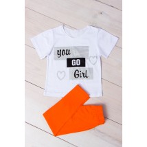 Set for a girl (T-shirt + tights) Wear Your Own 98 Orange (6194-036-33-v96)