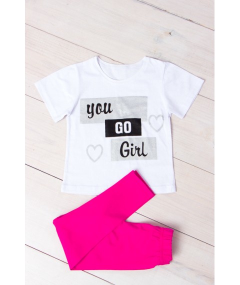 Комплект для дівчинки (футболка+лосини) Носи Своє 104 Малиновий (6194-036-33-v80)