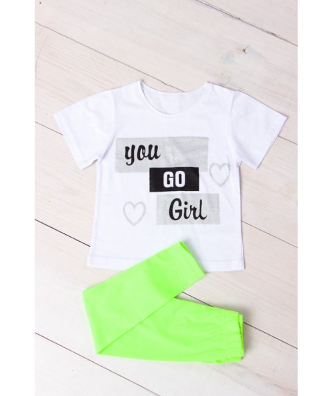Set for a girl (T-shirt + tights) Wear Your Own 104 Green (6194-036-33-v76)