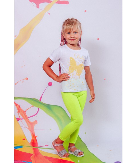 Set for a girl (T-shirt + tights) Wear Your Own 128 Green (6194-036-33-v5)