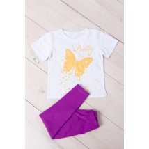 Set for a girl (T-shirt + tights) Wear Your Own 110 Purple (6194-036-33-v59)