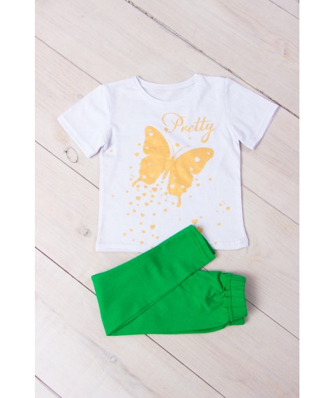 Set for a girl (T-shirt + tights) Wear Your Own 104 Green (6194-036-33-v70)