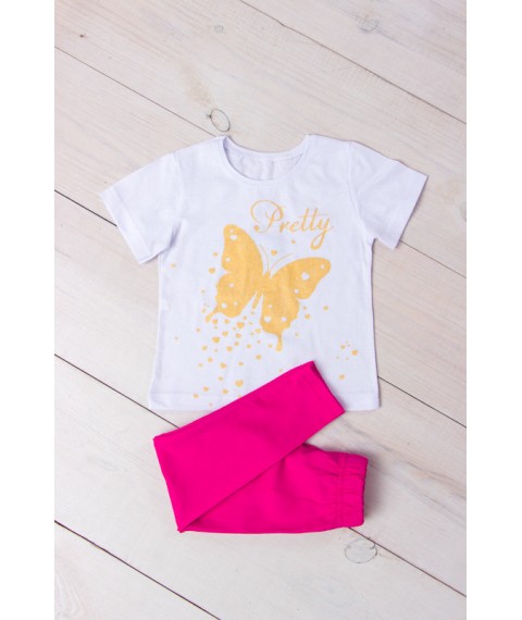 Комплект для дівчинки (футболка+лосини) Носи Своє 128 Рожевий (6194-036-33-v7)
