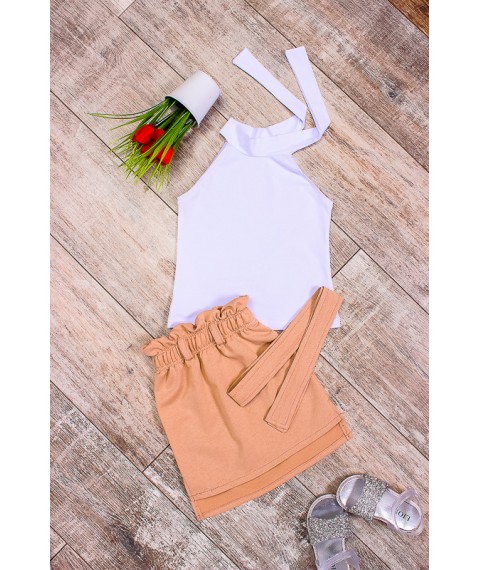 Set for girls (blouse+skirt) Wear Your Own 104 Brown (6195-036-v30)