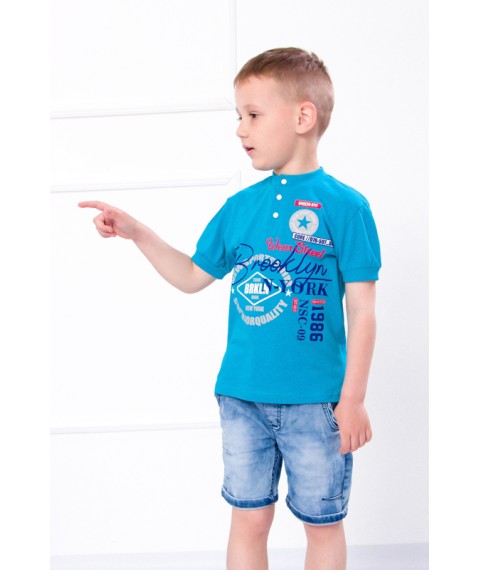 Polo shirt for a boy Wear Your Own 134 Blue (6201-001-33-v0)