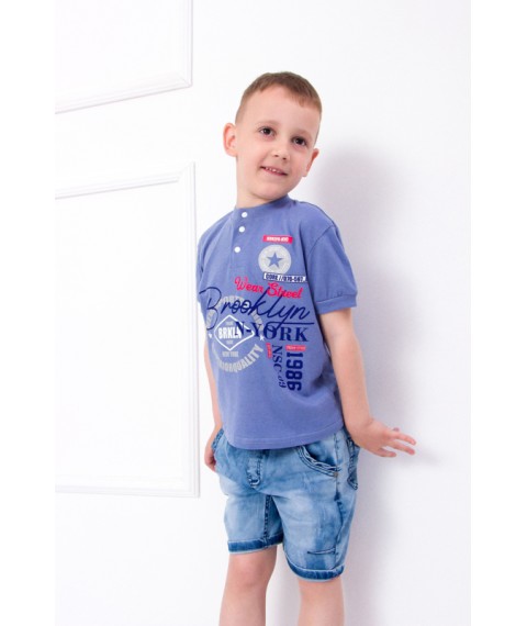 Polo shirt for a boy Wear Your Own 134 Blue (6201-001-33-v3)