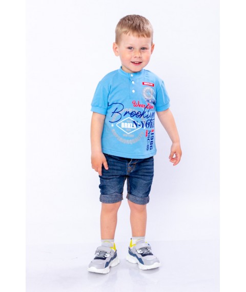 Polo shirt for a boy Wear Your Own 128 Blue (6201-001-33-v5)