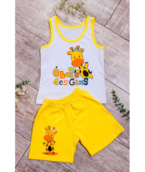 Set for a girl (shirt + shorts) Wear Your Own 80 Yellow (6202-001-33-5-v1)