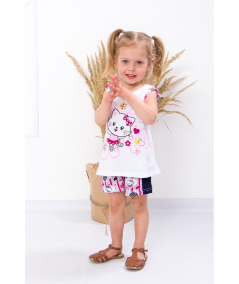Nursery set for a girl (blouse + shorts) Nosy Svoe 104 White (6203-002-33-v3)