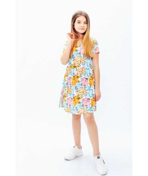 Dress for a girl (teenager) Wear Your Own 134 Blue (6258-002-v24)