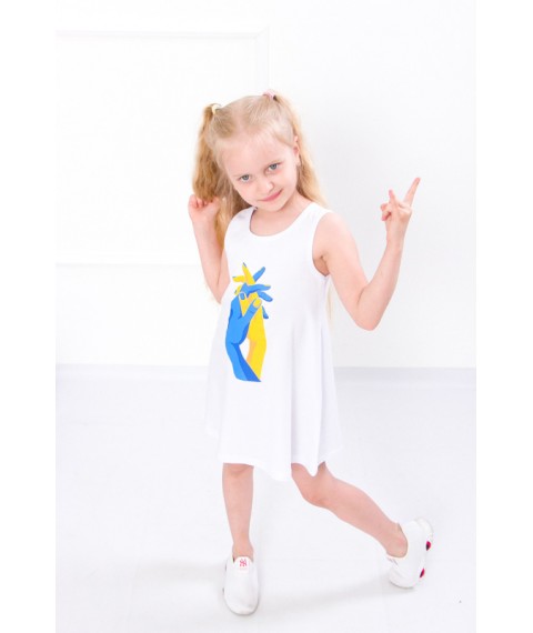 Dress for a girl Wear Your Own 128 White (6205-036-33-1-v7)