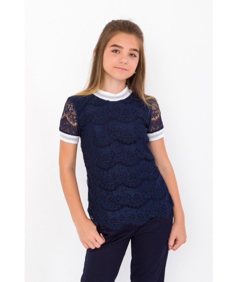 Блуза для дівчинки Носи Своє 134 Синій (6217-036-v11)