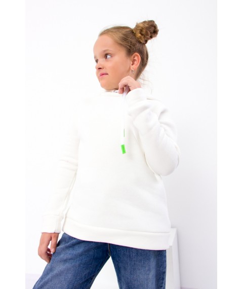 Hoodie for girls (teen) Wear Your Own 122 White (6230-025-v7)