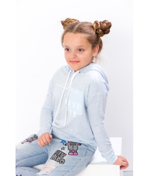 Hoodie for girls (teen) Wear Your Own 146 Blue (6230-057-33-v19)