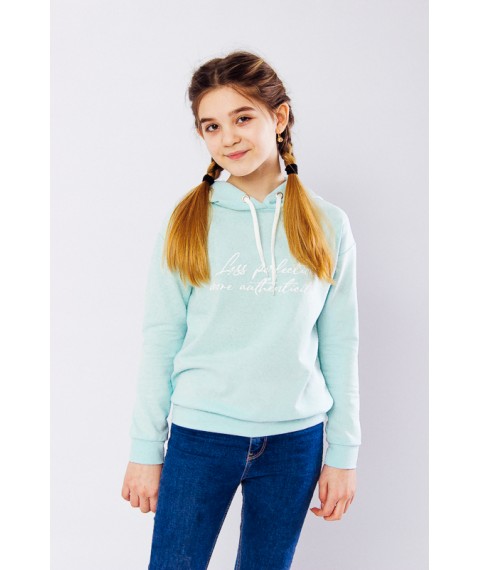 Hoodie for girls (teen) Wear Your Own 122 Blue (6230-057-33-v48)