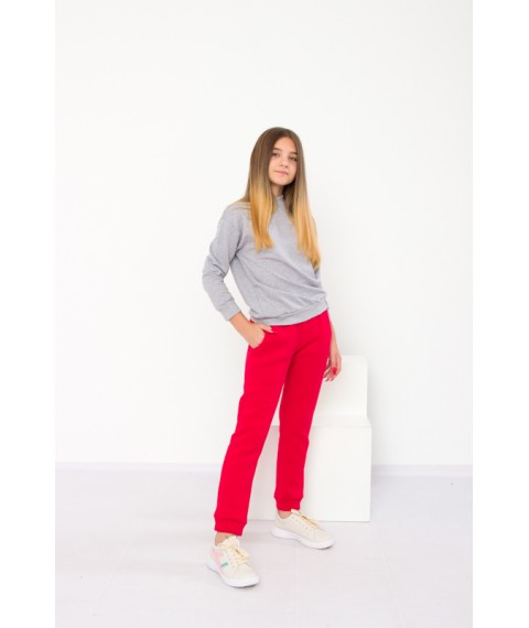 Warm pants for girls (teenagers) Wear Your Own 146 Red (6231-025-v14)