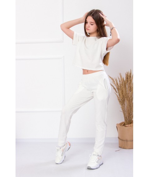 Pants for girls (teens) Wear Your Own 152 White (6231-057-v22)